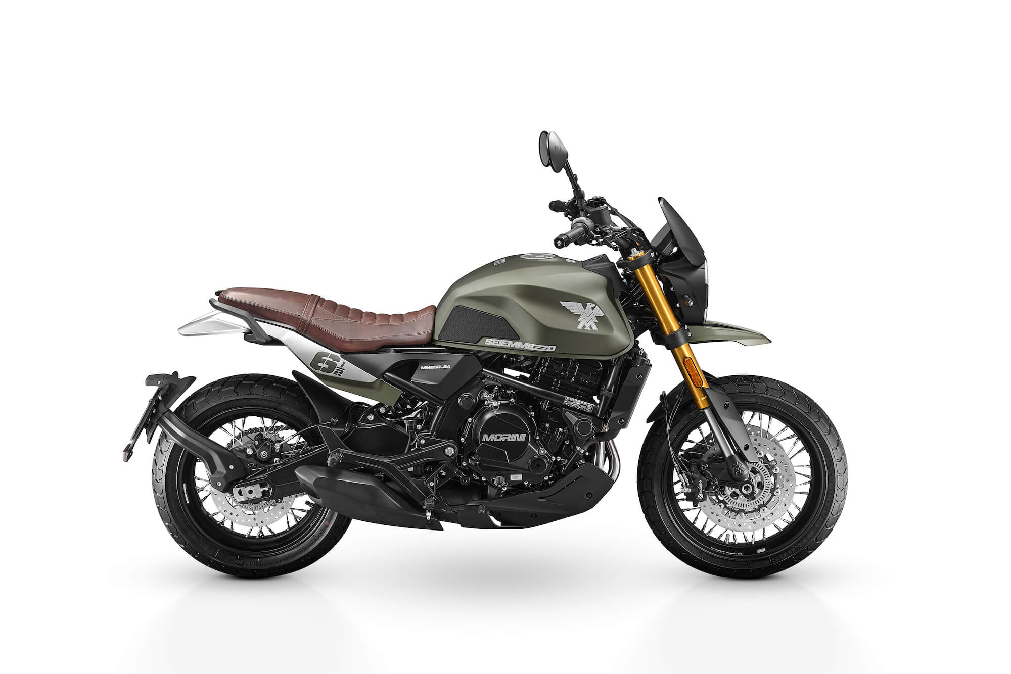 Seiemmezzo scrambler motorcykel grøn 1