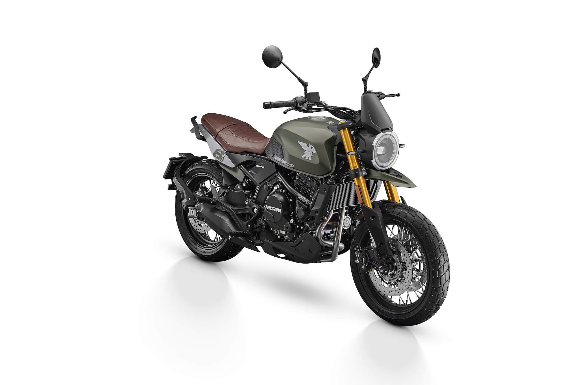 Seiemmezzo scrambler motorcykel grøn 2