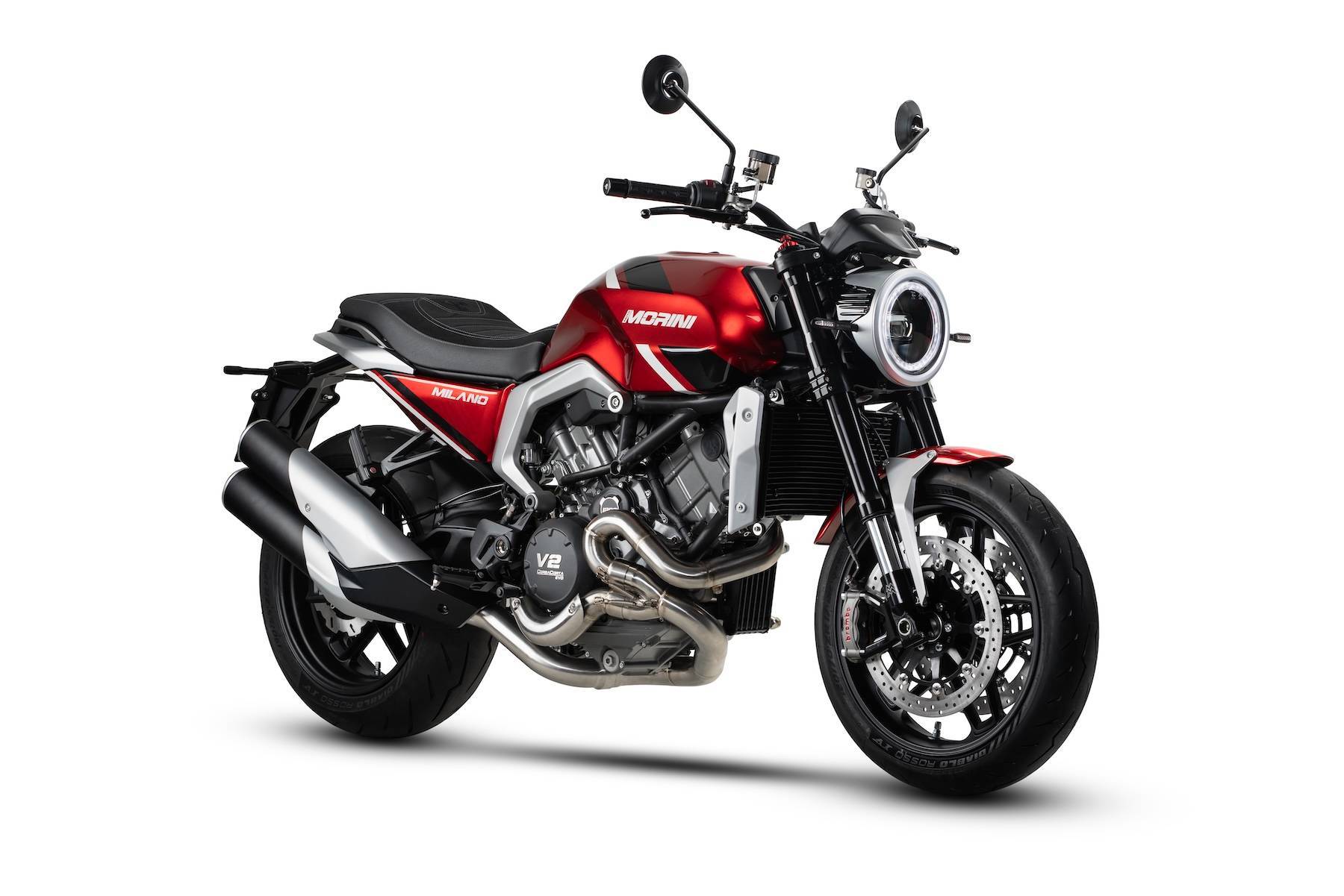 8 - MotoMorini MILANO V2 CorsaCorta EVO - 3_4 Front Right-min